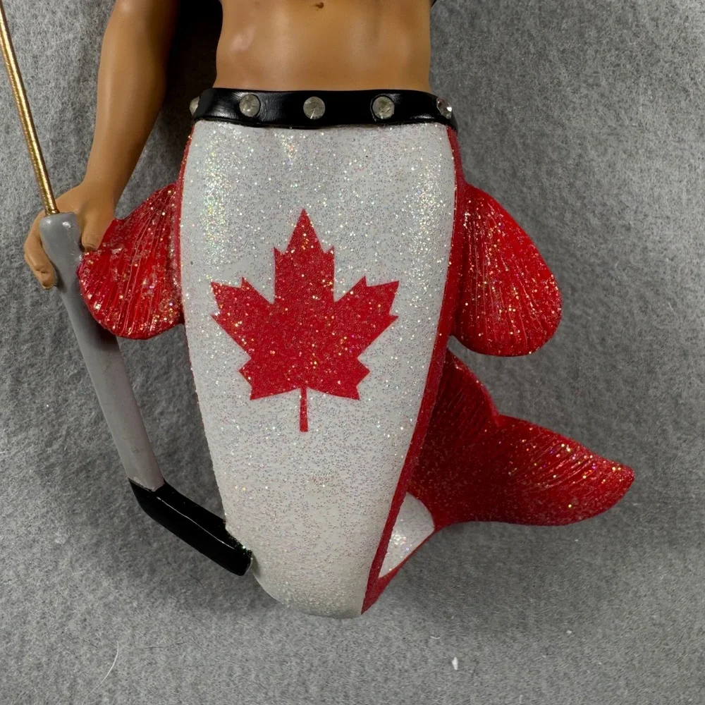 December Diamonds O Canada Hockey Merman Ornament 55-55054 Retired with Box HTF